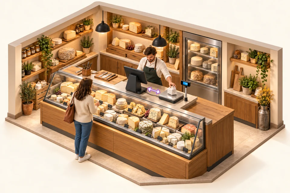 Un comptoir, plusieurs façons de vendre.